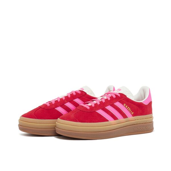 GAZELLE BOLD W TRAINERS COLLEGIATE RED LUCID PINK GUM - Imagen 2