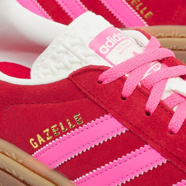 GAZELLE BOLD W TRAINERS COLLEGIATE RED LUCID PINK GUM - Imagen 6