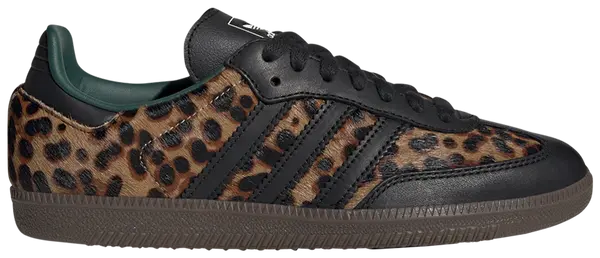 ADIDAS SAMBA OG LEOPARD PRINT BLACK/GREEN