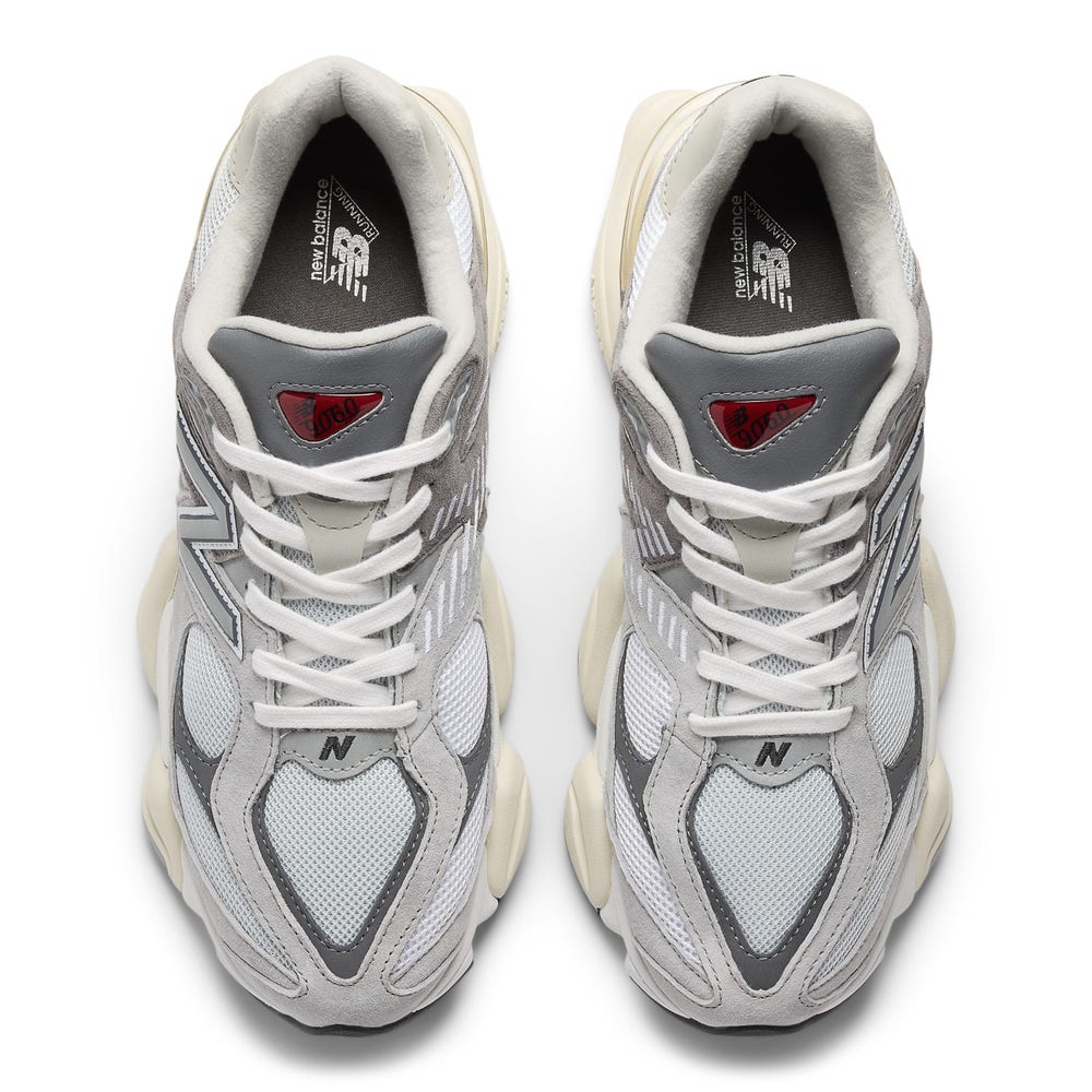 New Balance 9060 Grey/Cream Trainer - Imagen 5